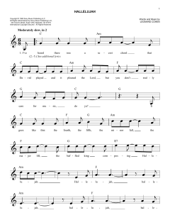Hallelujah von Leonard Cohen (Download) 