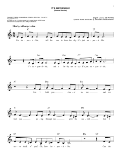 It's Impossible von Perry Como (Download) 