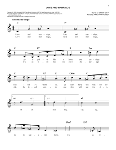 Love And Marriage von Sammy Cahn (Download) 