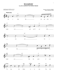 On A Clear Day von Burton Lane (Download) 