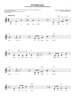 September Song von Kurt Weill (Download) 