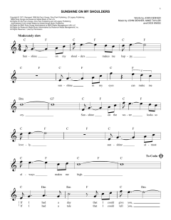 Sunshine On My Shoulders von John Denver (Download) 