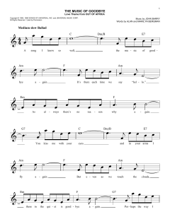 The Music Of Goodbye von John Barry (Download) 
