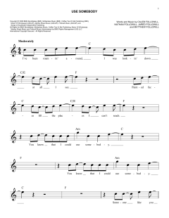 Use Somebody von Kings Of Leon (Download) 