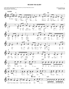 We Give You Glory von Jeremy Camp (Download) 