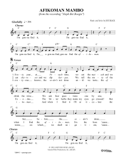 Afikoman Mambo (Download) 