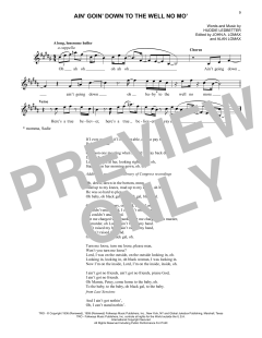 Ain' Goin' Down To The Well No Mo' von Lead Belly (Download) 