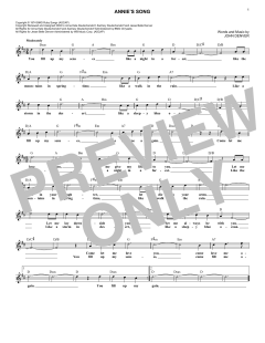Annie's Song von John Denver (Download) 