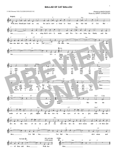 Ballad of Cat Ballou von Nat King Cole (Download) 