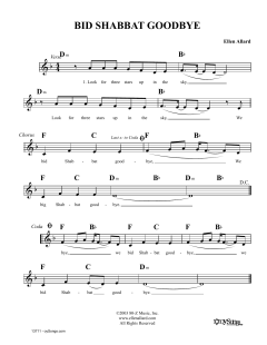 Bid Shabbat Goodbye (Download) 