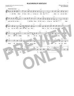 Blue Moon Of Kentucky von Patsy Cline (Download) 
