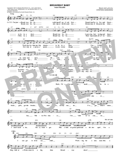 Broadway Baby von Stephen Sondheim (Download) 