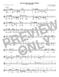 Can You Feel the Love Tonight von Elton John (Download) 