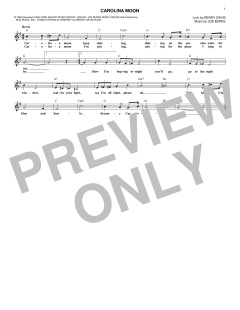 Carolina Moon von Joe Burke (Download) 