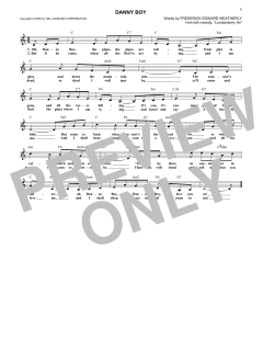 Danny Boy von Frederic Edward Weatherly (Download) 
