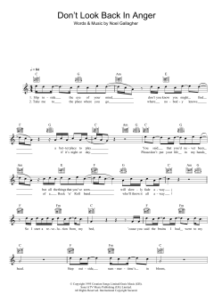 Don't Look Back In Anger von Oasis (Download) 