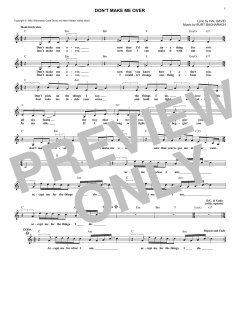 Don't Make Me Over von Burt Bacharach (Download) 