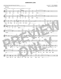 Down With Love von Harold Arlen (Download) 