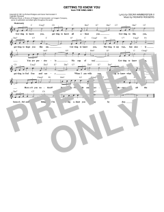 Getting To Know You von Richard Rodgers (Download) 