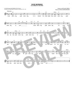 Good Morning von Arthur Freed (Download) 