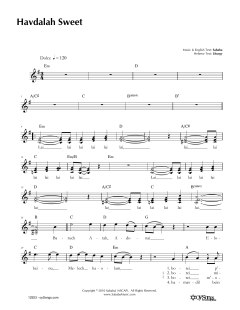 Havdalah Sweet (Download) 