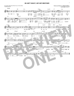 He Ain't Heavy, He's My Brother von Neil Diamond (Download) 