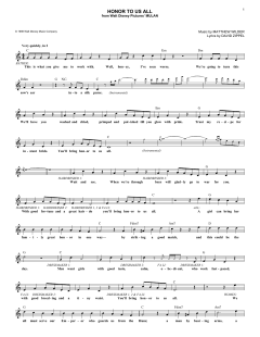 Honor To Us All von David Zippel (Download) 