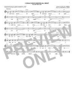 I Could Have Danced All Night von Alan Jay Lerner (Download) 