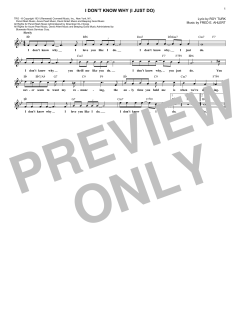 I Don't Know Why von Fred E. Ahlert (Download) 