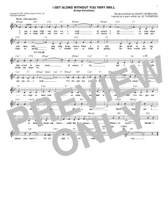 I Get Along Without You Very Well von Hoagy Carmichael (Download) 
