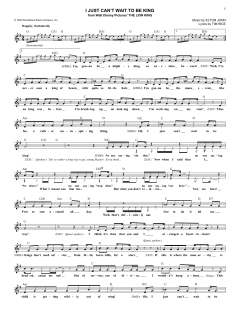I Just Can't Wait To Be King von Elton John (Download) 