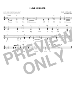 I Love You Lord von Laurie Klein (Download) 