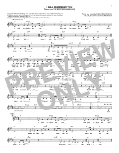 I Will Remember You von Sarah McLachlan (Download) 
