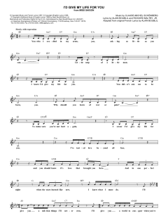 I'd Give My Life For You von Alain Boublil (Download) 