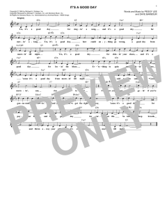 It's A Good Day von Peggy Lee (Download) 