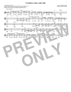 It's Been A Long, Long Time von Jule Styne (Download) 