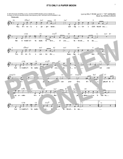 It's Only A Paper Moon von Harold Arlen (Download) 