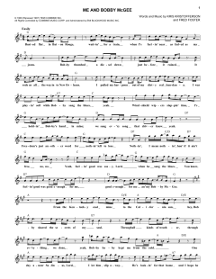 Me And Bobby McGee von Janis Joplin (Download) 