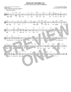 Moonlight Becomes You von Johnny Burke (Download) 