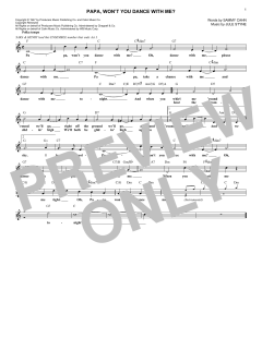 Papa, Won't You Dance With Me? von Sammy Cahn (Download) 
