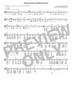 Rhode Island Is Famous For You von Arthur Schwartz (Download) 