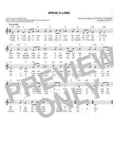 Speak O Lord von Keith Getty (Download) 