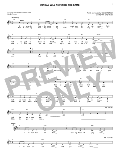 Sunday Will Never Be The Same von Gene Pistilli (Download) 