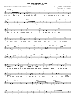 Too Much In Love To Care von Andrew Lloyd Webber (Download) 