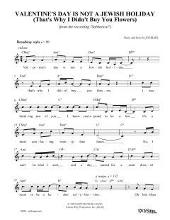 Valentine's Day Is Not A Jewish Holiday (Download) 