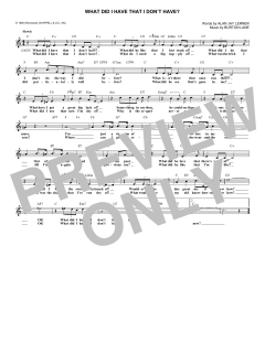 What Did I Have That I Don't Have? von Burton Lane (Download) 