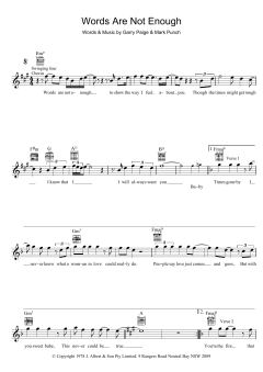 Words Are Not Enough von Jon English (Download) 