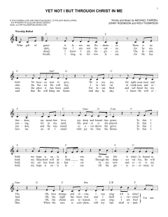 Yet Not I But Through Christ In Me von Rich Thompson (Download) 
