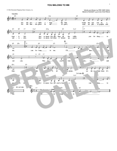 You Belong To Me von Patsy Cline (Download) 