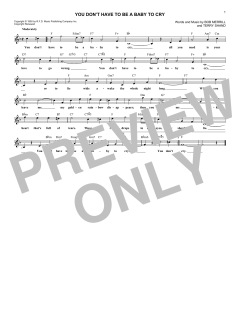 You Don't Have To Be A Baby To Cry von Bob Merrill (Download) 